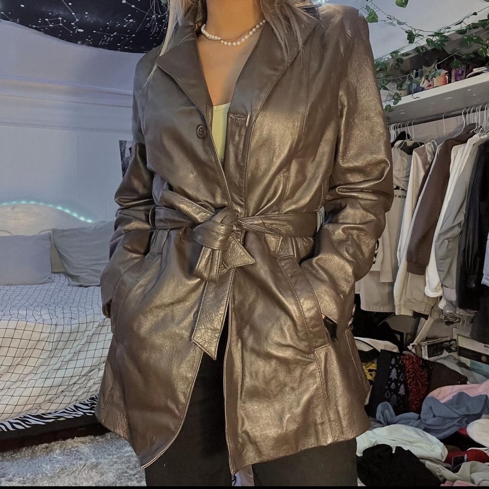 authentic real leather vintage jacket 🏔️